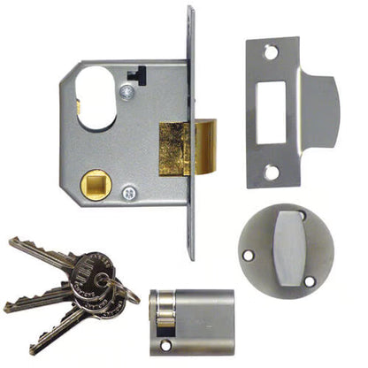 2332 Oval Mortice Nightlatch Kit Complete With Oval Key & Key Cylinder
