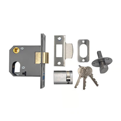 2332 Oval Mortice Nightlatch Kit Complete With Oval Key & Key Cylinder