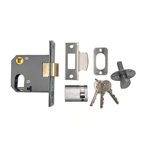 2332 Oval Mortice Nightlatch Kit Complete With Oval Key & Key Cylinder