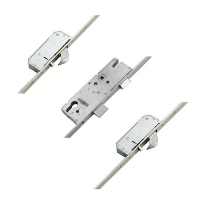 AV2 + Latch Deadbolt 2 Hooks Flat 20mm Faceplate Autolocking Multipoint Door Lock