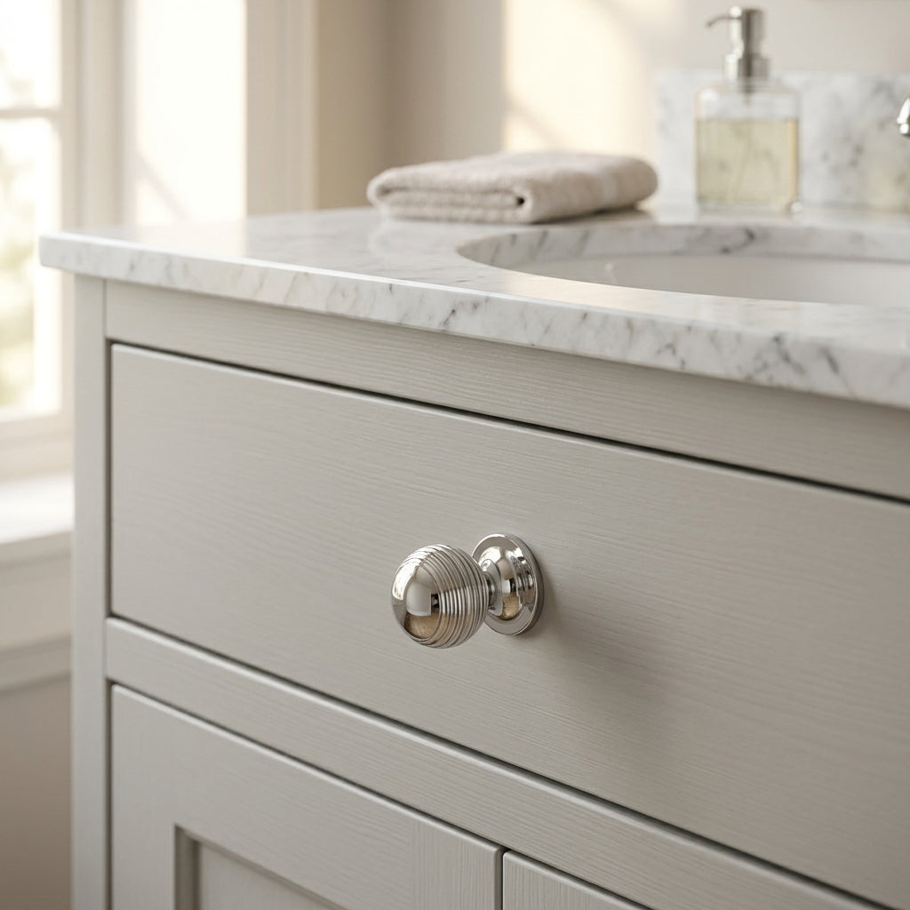 Caesar Cupboard Knob on Round Rose