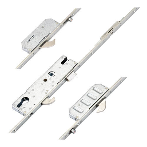 Scorpion Latch 3 Hooks 2 Rollers Split Spindle Multipoint Door Lock - Option 2 (top hook to spindle = 690mm)