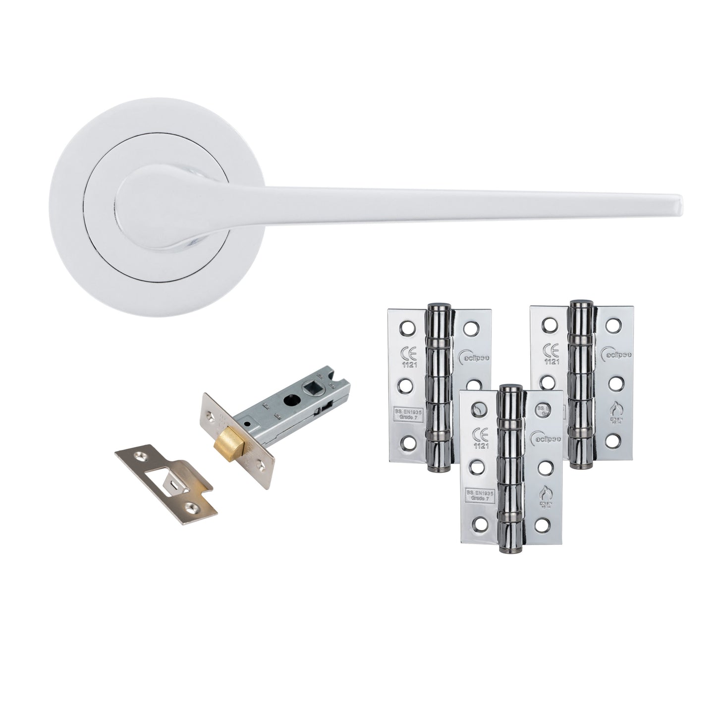Polished Chrome Monte Lever Latch Pack
