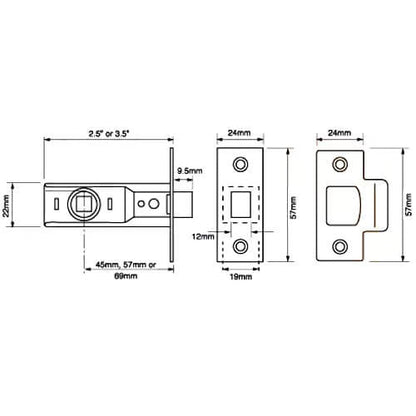 Essential Mortice Tubular Latch