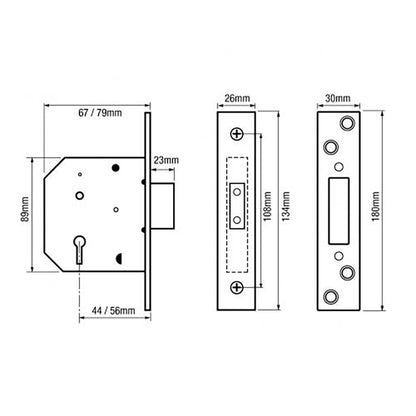 Fortress British Standard 3621:2007 Mortice Deadlock