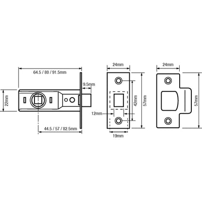 2648 Mortice Tubular Latch