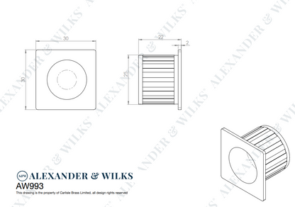 Sliding Door Finger Edge Pull (Square)