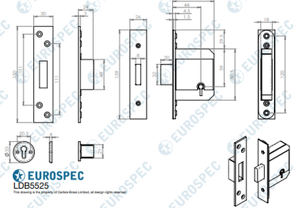Easi T 5 Lever BS Deadlock
