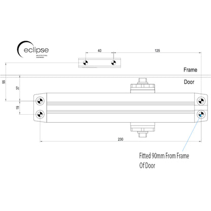 Polished Brass 93 Series 2-4 Door Closer
