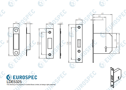 Easi-T Residential 3 Lever Deadlock