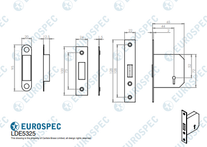 Easi-T Residential 3 Lever Deadlock