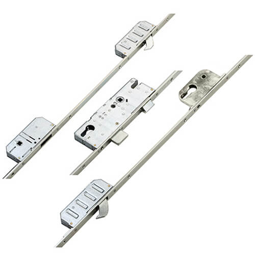 Cobra 55/92 Latch Deadbolt 2 Hooks Lift Lever Multipoint Door Lock - with Entryguard Lockout Facility