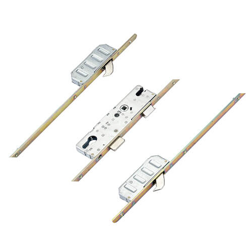 Cobra Latch Deadbolt 2 Hooks 20mm Flat Faceplate Key Wind Operated Multipoint Door Lock