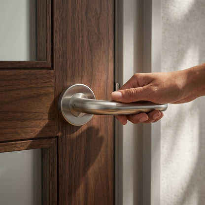 Nera 22mm Safety Lever on Sprung Push-on Round Rose