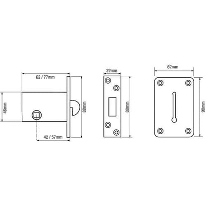 3000 Locking Mortice Hookbolt