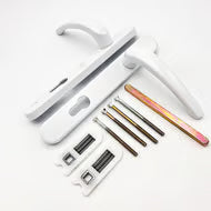 Lever UPVC Multipoint Door Handles - 92mm PZ Sprung 122mm Screw Centres