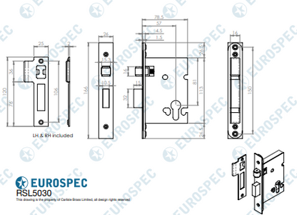Easi-T Roller Bolt Euro Profile Deadlock