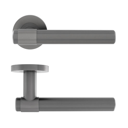 Solid Stainless 304 Collared Lever On Rose (5 FINISHES AVAILABLE)