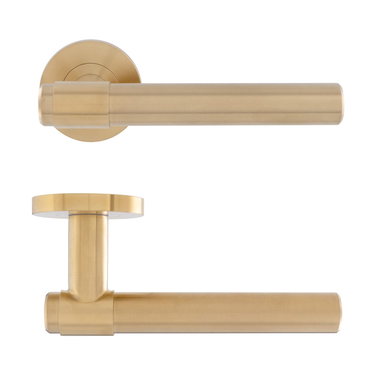 Solid Stainless 304 Collared Lever On Rose (5 FINISHES AVAILABLE)