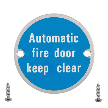 AUTOMATIC FIRE DOOR KEEP CLEAR