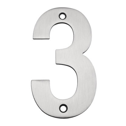 100mm Satin Stainless Steel Face Fix Numerals