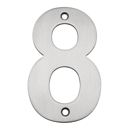 100mm Satin Stainless Steel Face Fix Numerals