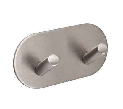 Stainless Steel Angled Double Self-Adhesive Hook