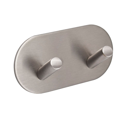 Stainless Steel Angled Double Self-Adhesive Hook