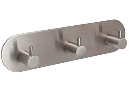 Stainless Steel Treble Contemporary Self-Adhesive Coat Hook
