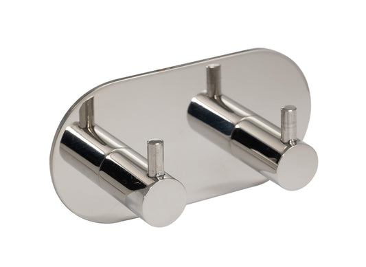 Stainless Steel Double Contemporary Self-Adhesive Coat Hook