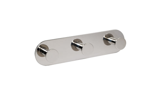 Stainless Steel Treble Circular Self-Adhesive Coat Hook