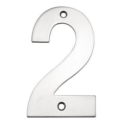 100mm Polished Stainless Steel Face Fix Numerals