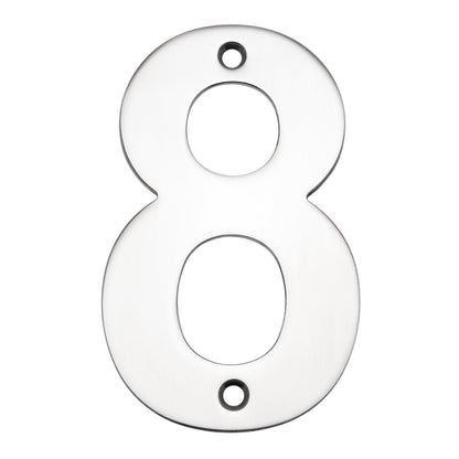 100mm Polished Stainless Steel Face Fix Numerals