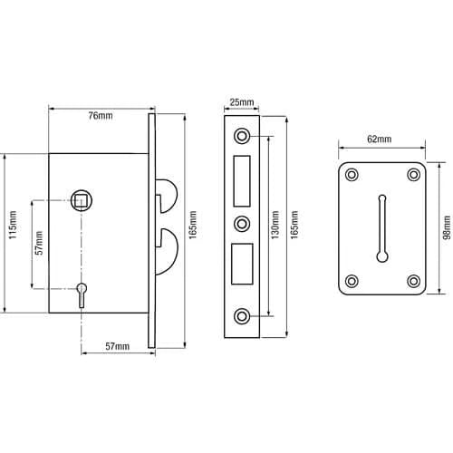 Willenhall 3500 Locking Mortice Hookbolt