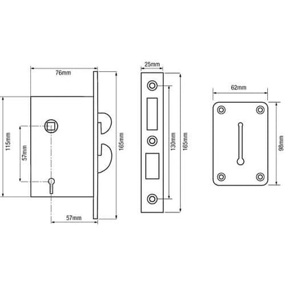 (Ex Century) Willenhall 3500 Locking Mortice Hookbolt