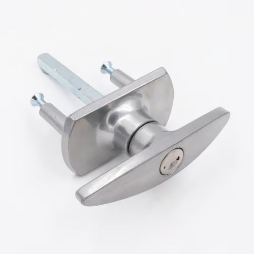 Garage Door T Handle - Square Spindle - Long Lugs - Rear Fix