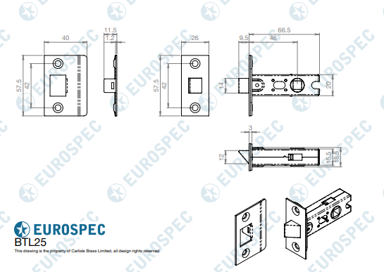 Bolt Through Tubular Latch