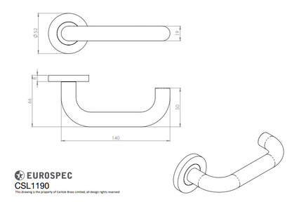 Nera Safety Lever on Sprung Rose Grade 201