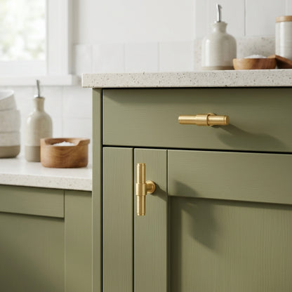 Kingston Plain T-Bar Cupboard Knob 80mm Length