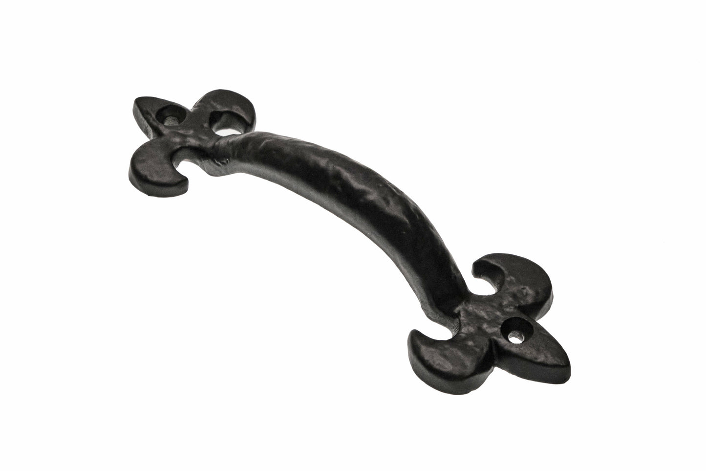 black antique fleur-de-lys pattern pull handle