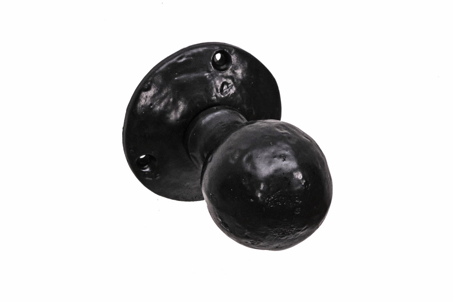 black antique round pattern mortice knob set