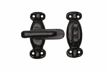 Black antique cupboard latch set