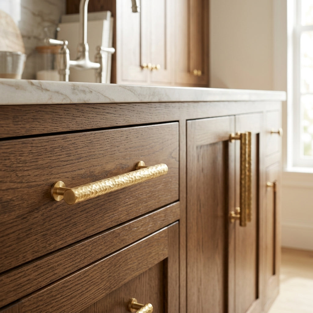 Leila Hammered T-bar Cupboard Pull Handle