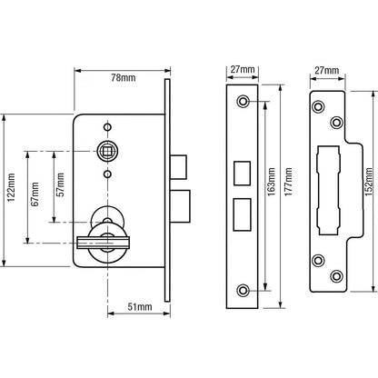 Fort 4G 6 Lever Mortice Lockset