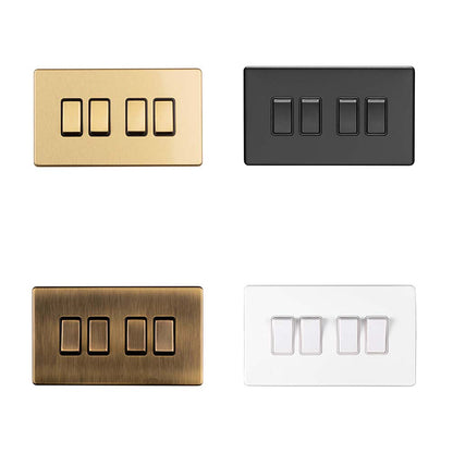 Concealed 3mm 4 Gang Switch