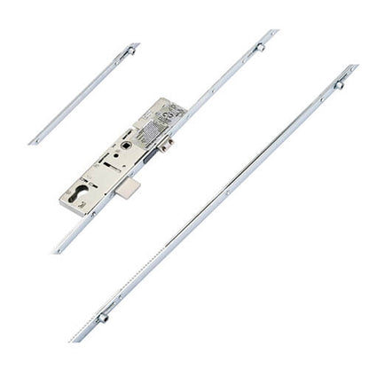 Latch Deadbolt 4 Rollers Split Spindle Multipoint Door Lock - Option 1 (top roller to spindle = 730mm)