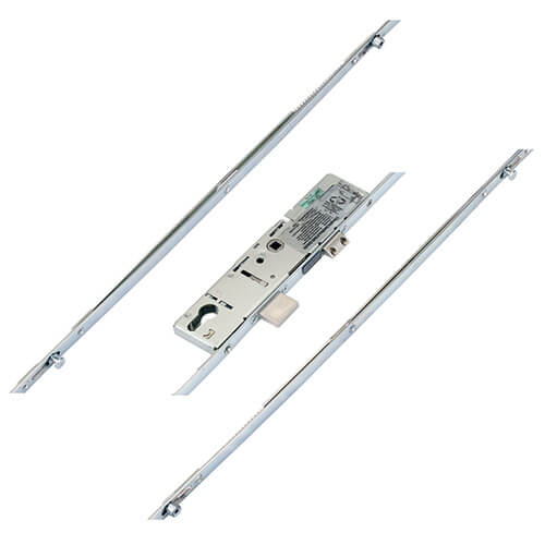 Latch Deadbolt 2 Rollers 2 Mushrooms Split Spindle Multipoint Door Lock - Option 1 (top roller to spindle = 730mm)