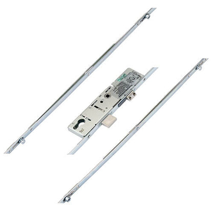 Latch Deadbolt 2 Rollers 2 Mushrooms Split Spindle Multipoint Door Lock - Option 1 (top roller to spindle = 730mm)