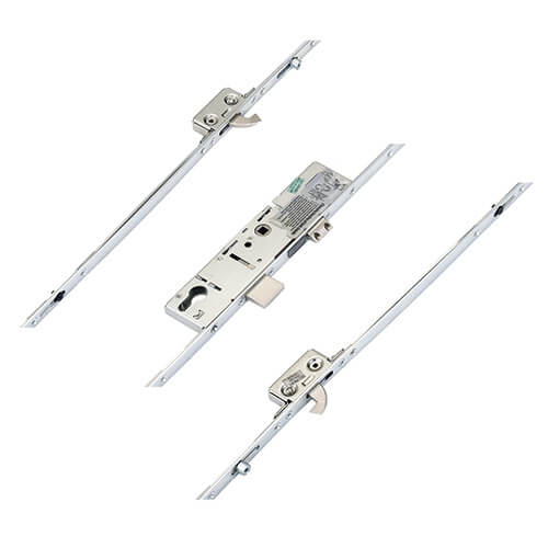 Latch Deadbolt 2 Hooks 2 Rollers Split Spindle Multipoint Door Lock - Option 1