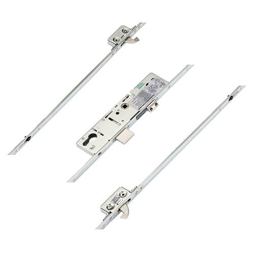 Latch Deadbolt 2 Small Hooks Split Spindle Multipoint Door Lock - Option 2 (top hook to spindle = 730mm)